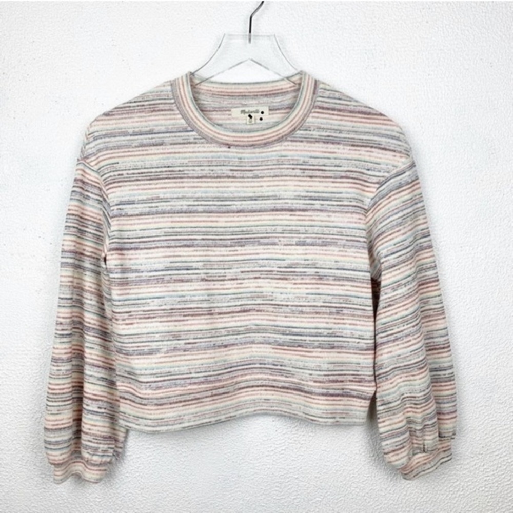 Madewell Bubble Knit Crop‎ Top - Picture 3 of 6
